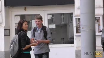 HUNT4K. Man pays attractive tourist money for quickie at his place