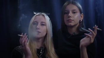Sultry Sisters Ignite in a Blue-Hued Haven