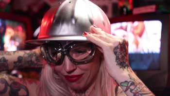 Kitt Jones Gets So Horny In Her Bunker She Uses A Powerful Machine On Her Pussy!