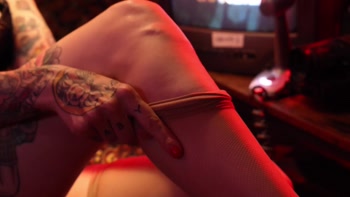Kitt Jones Gets So Horny In Her Bunker She Uses A Powerful Machine On Her Pussy!