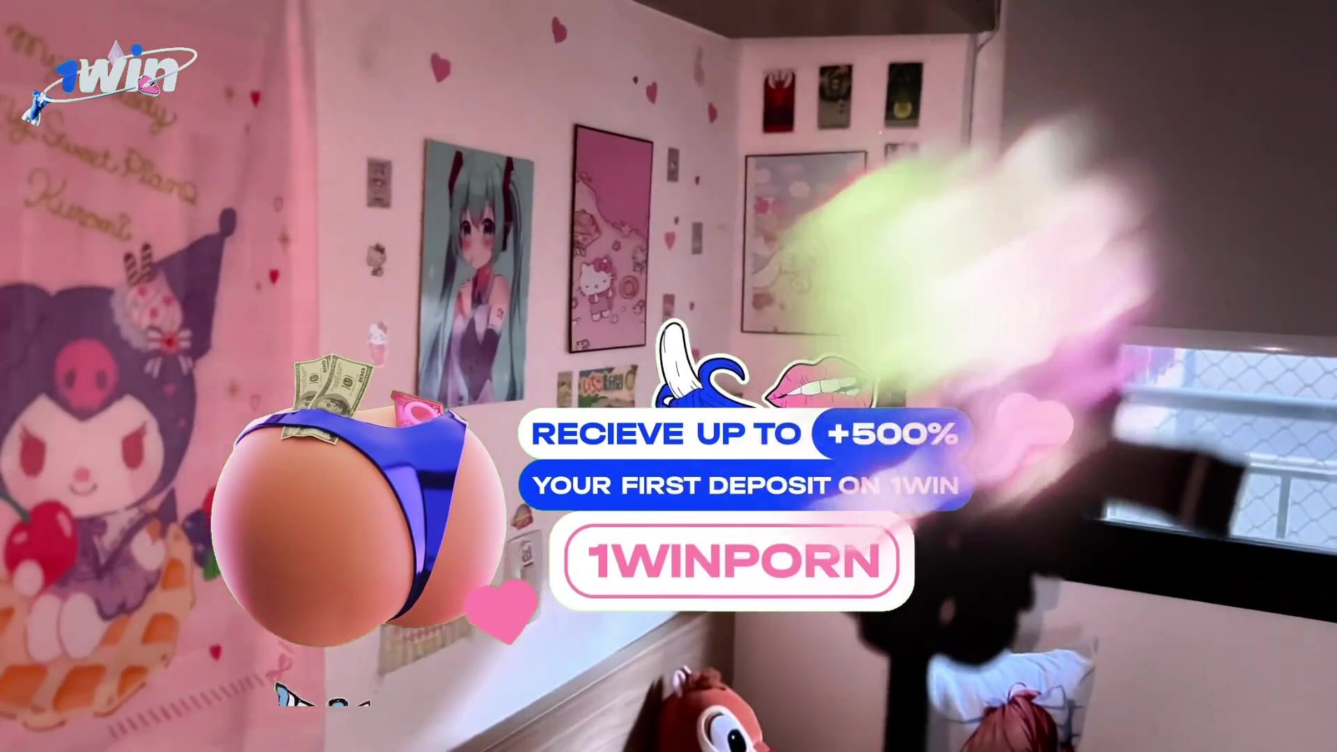 Cute hello Kitty Fan Teen (18+) in Blowjob & Fuck for Cum in Face Ft. Amber Kai