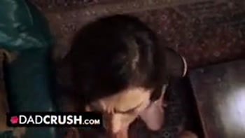 Cock Craving Teen (18+) Gets Special Treat and Eat Stepdad`s Cock for Breakfast