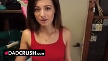 Cock Craving Teen (18+) Gets Special Treat and Eat Stepdad`s Cock for Breakfast