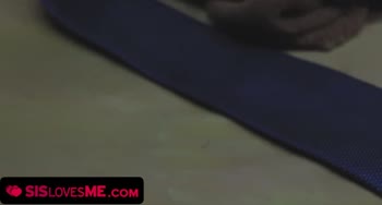Ike Diezel Sinks Teeth into Peyton Robbie's Big Titted Blindfolded Bliss