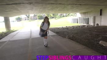 Step Brother and Step sister FFM fuck with slutty MILF