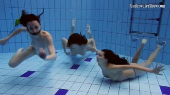 Matrosova's Aquatic Adventure: Three Seductive Babes Showcase Their Floating Delights
