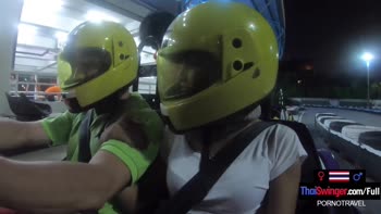 Thai Swingers' Sultry Karting Date Turns into Wild POV Sex Session