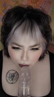 Rissa Stardust's Sultry Solo: Big Dildo Frenzy & Blowing Hot Kisses
