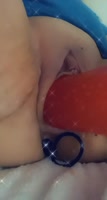 SexxxiiBlonde Teases Her Wet Pussy With A Huge Dildo And Anal Beads