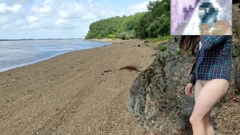 MissPopa's Risky Beach Adventure: Flashing Ass & Running Naked