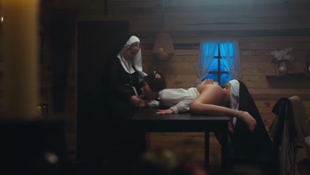Vixi Rafi & Layla Scarlett: Futanari Nun Lesbians in Orgy Bliss