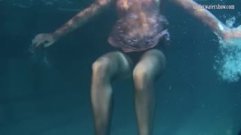 Dressed Underwater Beauty Bulava Lozhkova Swimming Naked