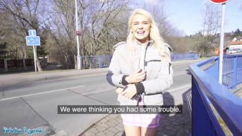 Gina Varney Sucks Czech Cock in Public, Real British Babe