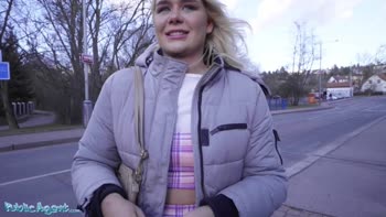 Gina Varney Sucks Czech Cock in Public, Real British Babe