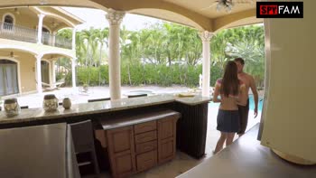 Kyler Quinn's Blonde Teen (18+) Stepmom Begs for Stepbro's Big Cock After Spying on Her Masturbate