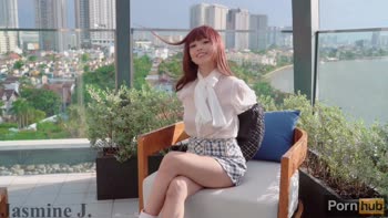 Jasmine J's Rooftop Squirt Session: A Creamy Public Delight