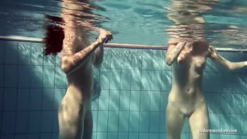Sultry Underwater Seduction: Naughty Teens (18+) Strip Down in the Deep
