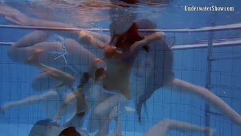 Sultry Underwater Seduction: Naughty Teens (18+) Strip Down in the Deep