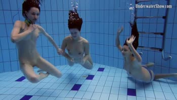 Sultry Underwater Seduction: Naughty Teens (18+) Strip Down in the Deep