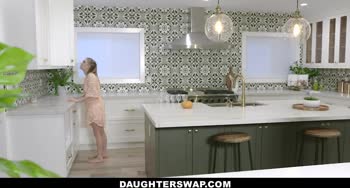 Marcus London - Stepdad Foursome Frenzy: Blonde Teens (18+) Swap Spits and Cum with Hot Dads