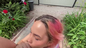 Lil Karina's Sizzling 60FPS POV Blowjob: Real Russian Teen (18+) Couple