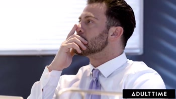 ADULT TIME - Sexy Office Maid Kenna James Teases Overworked Married Boss For Sneaky ANAL Affair