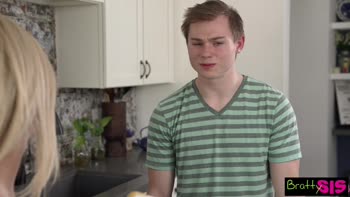 Alicia Williams - Alicia's Seductive Stepbrother Encounter: Licking Frosting Off Her Tits