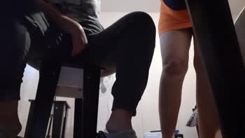 Lesbian_illusion's Risky Romance: Fingering Under the Table