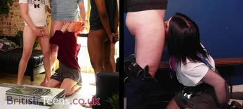 British Teen (18+) Blowjob Frenzy: A Swallow Showdown