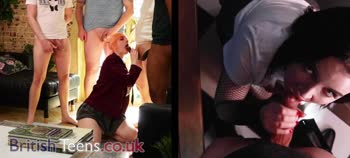 British Teen (18+) Blowjob Frenzy: A Swallow Showdown