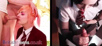 British Teen (18+) Blowjob Frenzy: A Swallow Showdown
