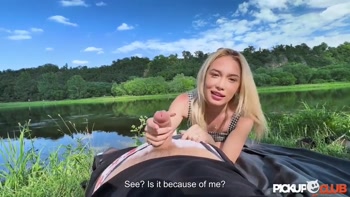 PickUpClub - Sexy Insta Chick Rika Fane Rides Scooter and Cock Outdoors