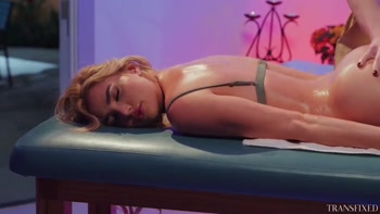 Transfixed - Trans Masseuses Sneaky Threesome with Cis Hottie!