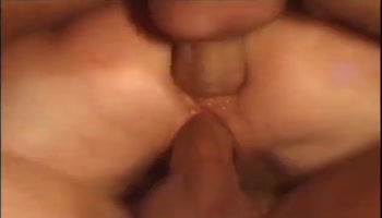 Big boobs red hair milf double penetrated ass fucking threesome...cum in mouth