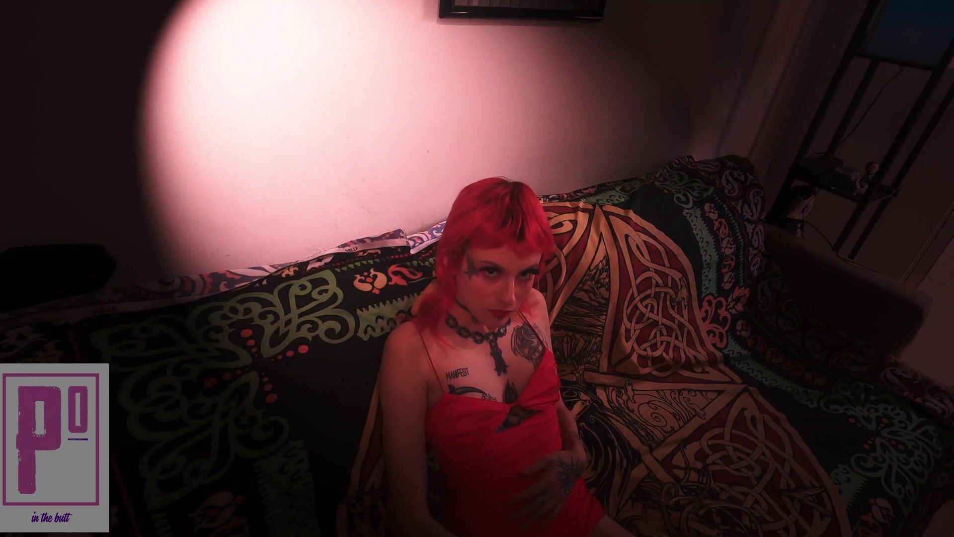 Goth Babe Brings him back to her Place to Fuck his Ass