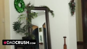 DadCrush - petite innocent redhead stepdaughter gets surprised by her stepdad's cock in the bathroom