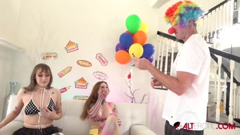 Clown Antics Lead to Fresh Dick for Rebecca and Misha