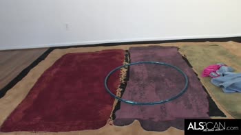 Petite Blonde's Sultry Hula Hoop Solo