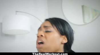 Brittney White's Ebony Delight: Fit Cutie Rides Big Cock After Workout