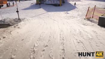 Husband's Shame: Blonde Wife Fucks Skiers While He Watches