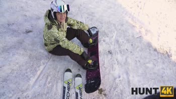 Husband's Shame: Blonde Wife Fucks Skiers While He Watches
