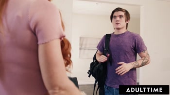 ADULT TIME - Upset Busty Redhead MILF Sophia Locke Finds Condoms In Stepson's Drawer!
