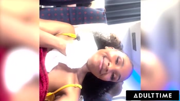 ADULT TIME - Olivia Jay Flashes Tits & Fingers Pussy On Plane! Gets Caught & Fucked Hard By Seatmate