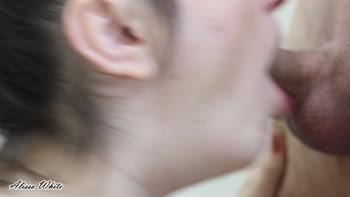 AlissaWhite1's Sizzling Deepthroat Delight: Teen (18+) Russian Babe Takes Big Cock