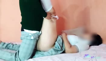 Virgin Teen (18+) in Uniform Fucks Without Condom