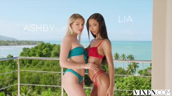 Lia Lin Seduces Ashby & Alberto: Threesome Temptations