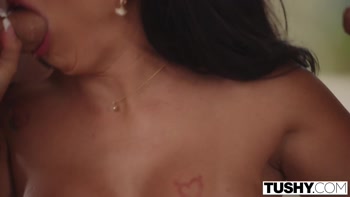 TUSHY Sexy MILF Divorcee Eva Angelina Gets DPed By Her Two Hot Neiors