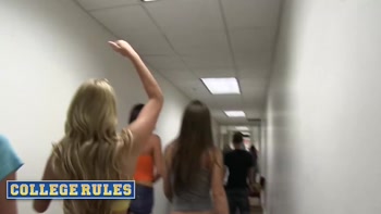 College Coeds Compete in Cock Size Showdown - All Night Long