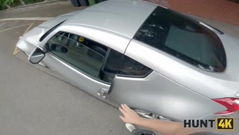 HUNT4K. Sexy Brazilian girl was lying on my car, then I fucked her properly