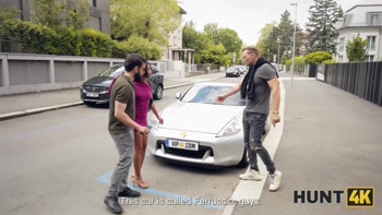 HUNT4K. Sexy Brazilian girl was lying on my car, then I fucked her properly